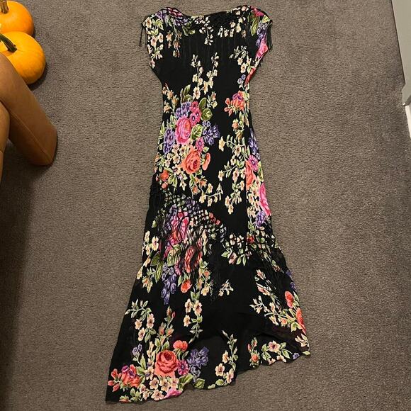 Vintage Floral Fairy Fringe Maxi Dress - Picture 3 of 8